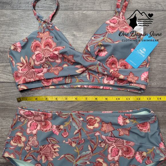 Cupshe Cross Front High Waist Bikini Swimsuit Size M - Picture 4 of 6
